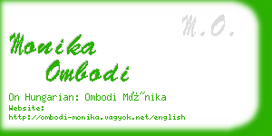 monika ombodi business card